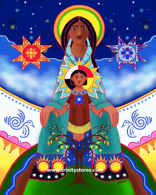Sep 2 - Lakota Tipi Madonna artwork by Br. Mickey McGrath, OSFS. - trinitystores