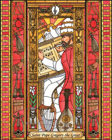 Sep 03 - St. Gregory the Great artwork by Brenda Nippert. - trinitystores