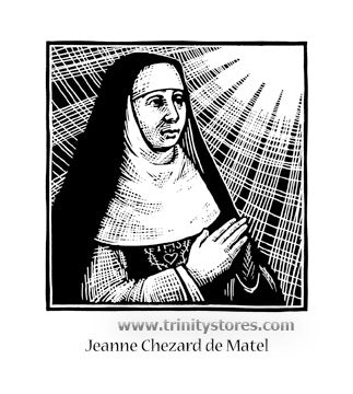 Sep 12 - “Ven. Jeanne Chézard de Matel” © artwork by Julie Lonneman.