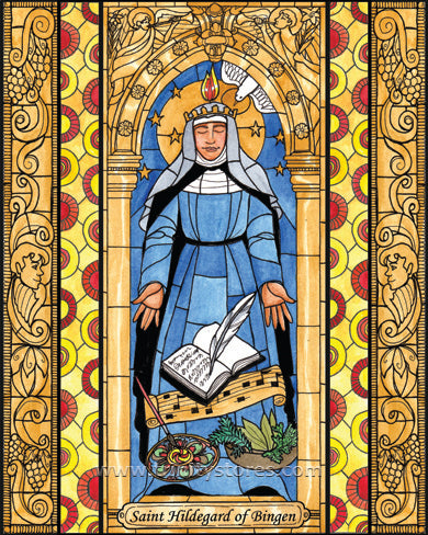 Sep 17 - “St. Hildegard of Bingen” © artwork by Brenda Nippert.