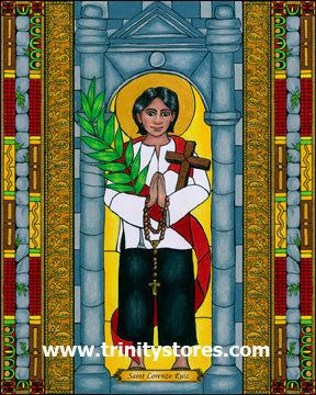 Sep 28 - “St. Lorenzo Ruiz” © artwork by Brenda Nippert.