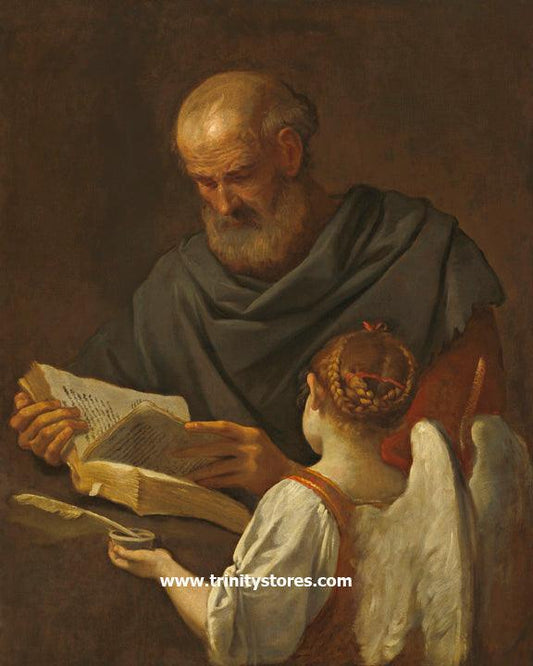 Sep 20 - St. Matthew and Angel by Museum Religious Art Classics. - trinitystores