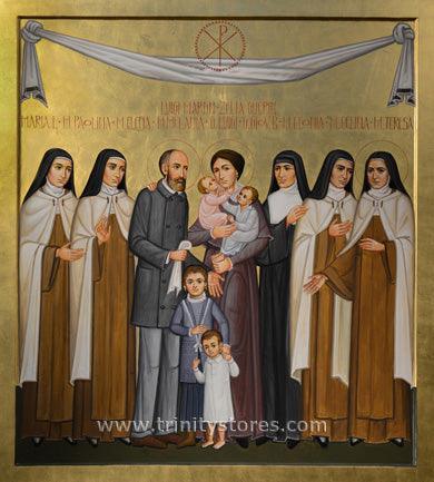 Sep 22 - Sts. Louis & Zélie Martin with St. Thérèse of Lisieux & Siblings icon by Paolo Orlando. - trinitystores