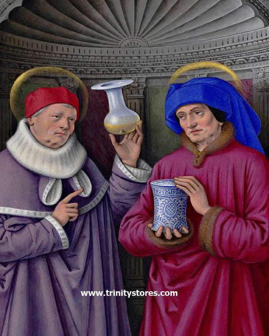 Sep 25 - Sts. Cosmas and Damian by Museum Religious Art Classics. - trinitystores