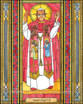 Sep 26 - “St. Paul VI” © artwork by Brenda Nippert.