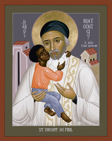 Sep 27 - “St. Vincent de Paul” © icon by Br. Robert Lentz, OFM.