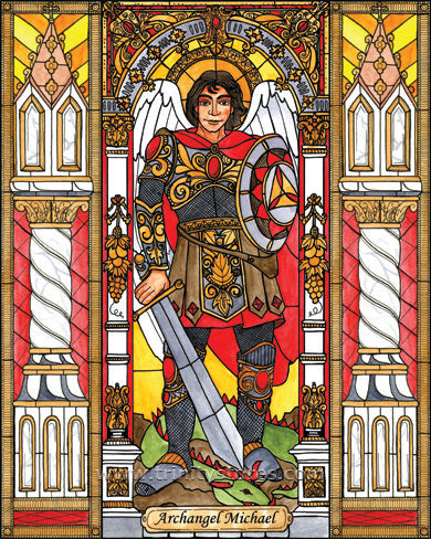 Sep 29 - “St. Michael Archangel” © artwork by Brenda Nippert.