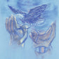 Wall Frame Espresso - Eagle Flying in Freedom by Fr. Bob Gilroy, SJ - Trinity Stores