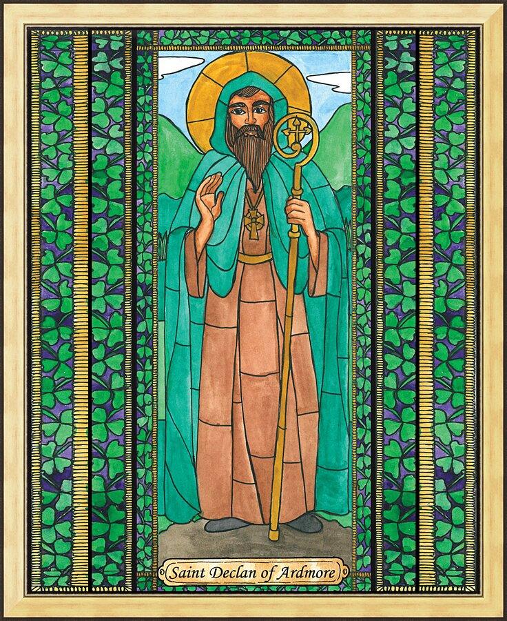 Wall Frame Gold - St. Declan of Ardmore by B. Nippert