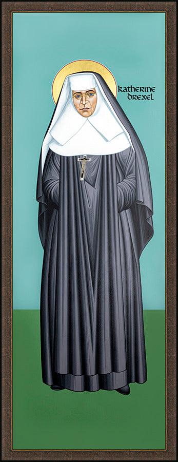 Wall Frame Espresso - St. Katharine Drexel by Br. Robert Lentz, OFM - Trinity Stores