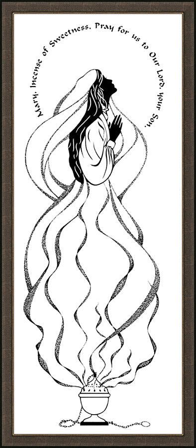 Wall Frame Espresso - Mary  Incense of Sweetness by D. Paulos