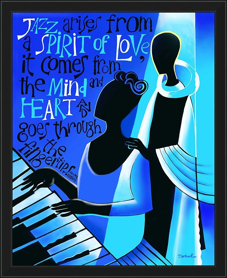 Wall Frame Black - Jazz Arises From a Spirit of Love by Br. Mickey McGrath, OSFS - Trinity Stores