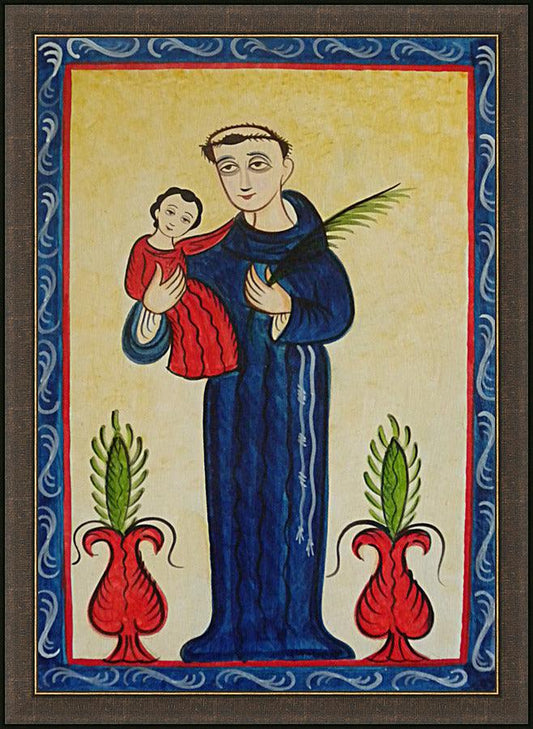 Wall Frame Espresso - Anthony of Padua by A. Olivas