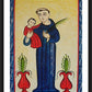 Wall Frame Black, Matted - Anthony of Padua by Br. Arturo Olivas, OFS - Trinity Stores