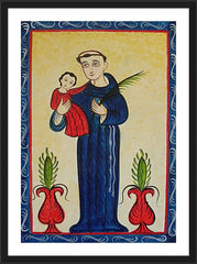 Wall Frame Black - Anthony of Padua by A. Olivas
