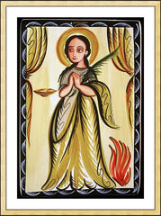 Wall Frame Gold - St. Agatha by A. Olivas