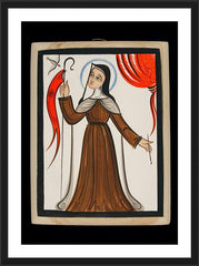 Wall Frame Black - St. Teresa of Avila by A. Olivas
