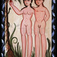 Wall Frame Espresso, Matted - Adam and Eve by A. Olivas