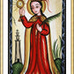 Wall Frame Gold, Matted - St. Barbara by Br. Arturo Olivas, OFS - Trinity Stores