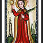 Wall Frame Black, Matted - St. Barbara by A. Olivas