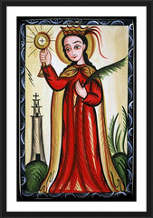 Wall Frame Black - St. Barbara by A. Olivas