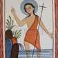Wall Frame Black, Matted - St. John the Baptist by Br. Arturo Olivas, OFS - Trinity Stores