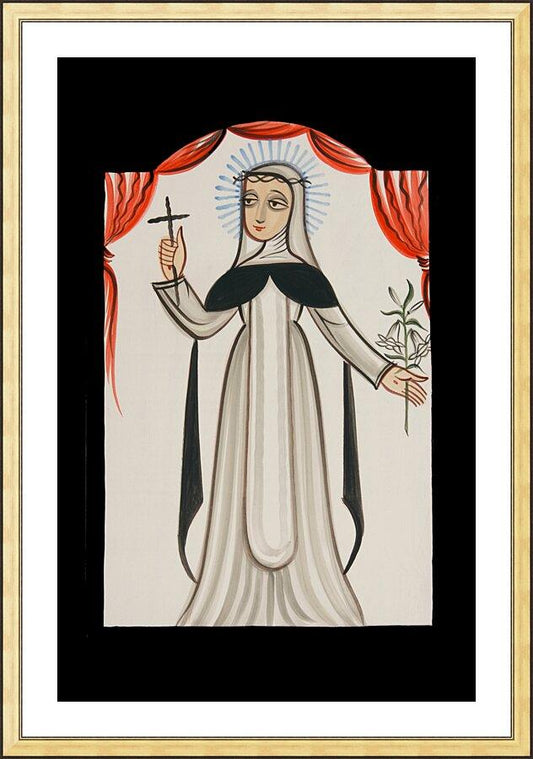Wall Frame Gold, Matted - St. Catherine of Siena by A. Olivas
