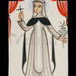 Wall Frame Espresso, Matted - St. Catherine of Siena by A. Olivas