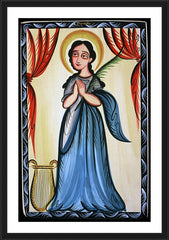Wall Frame Black - St. Cecilia by A. Olivas