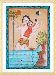 Wall Frame Gold - St. Christopher by A. Olivas