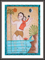 Wall Frame Espresso - St. Christopher by A. Olivas