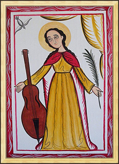 Wall Frame Gold - St. Cecilia by A. Olivas