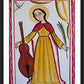 Wall Frame Black, Matted - St. Cecilia by Br. Arturo Olivas, OFM - Trinity Stores