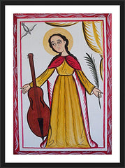 Wall Frame Black - St. Cecilia by A. Olivas