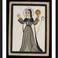 Wall Frame Black - St. Clare of Assisi by Br. Arturo Olivas, OFM - Trinity Stores