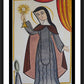 Wall Frame Black, Matted - St. Clare of Assisi by Br. Arturo Olivas, OFM - Trinity Stores