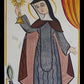 Wall Frame Gold, Matted - St. Clare of Assisi by A. Olivas
