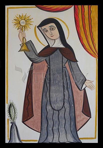 Wall Frame Gold, Matted - St. Clare of Assisi by Br. Arturo Olivas, OFS - Trinity Stores