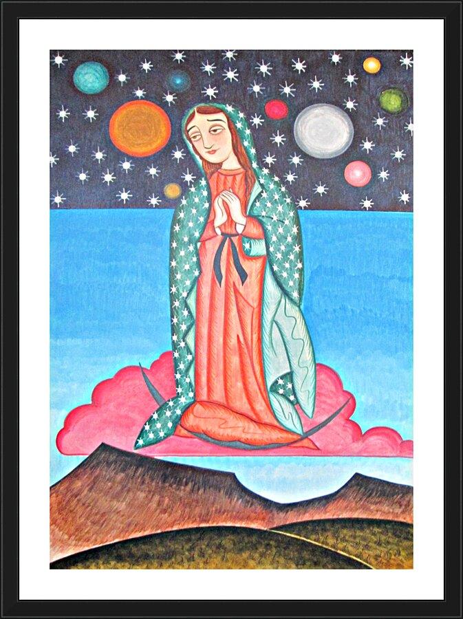 Wall Frame Black, Matted - Our Lady of the Cosmos by A. Olivas