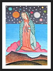 Wall Frame Black - Our Lady of the Cosmos by A. Olivas