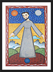 Wall Frame Black - St. Francis of Assisi, Br. of Cosmos by A. Olivas
