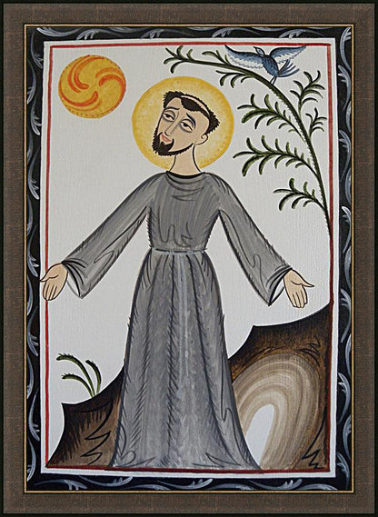 Wall Frame Espresso - St. Francis of Assisi by A. Olivas