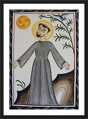 Wall Frame Black - St. Francis of Assisi by A. Olivas