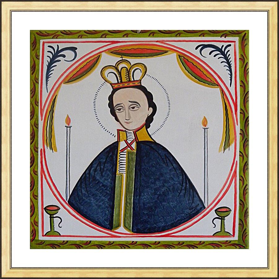 Wall Frame Gold, Matted - St. Fernando by Br. Arturo Olivas, OFS - Trinity Stores