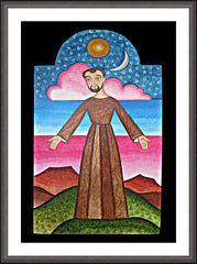 Wall Frame Espresso - St. Francis of Assisi, Herald of Creation by A. Olivas