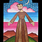 Wall Frame Black, Matted - St. Francis of Assisi, Herald of Creation by A. Olivas