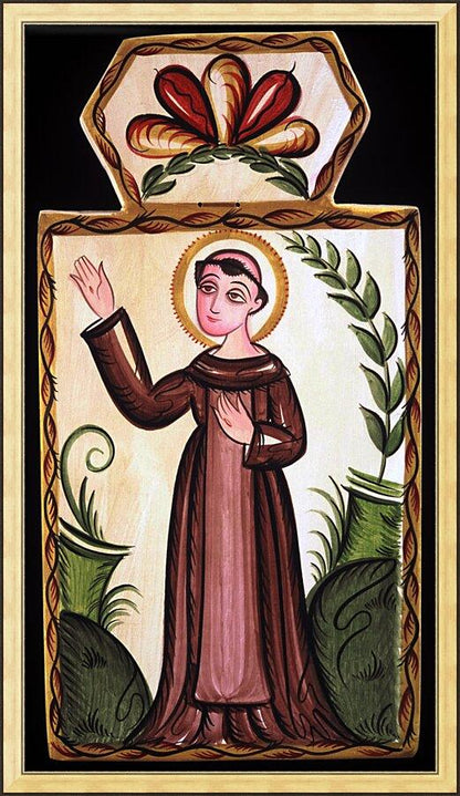 Wall Frame Gold - St. Francis of Assisi by A. Olivas