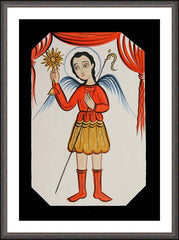 Wall Frame Espresso - St. Gabriel Archangel by A. Olivas