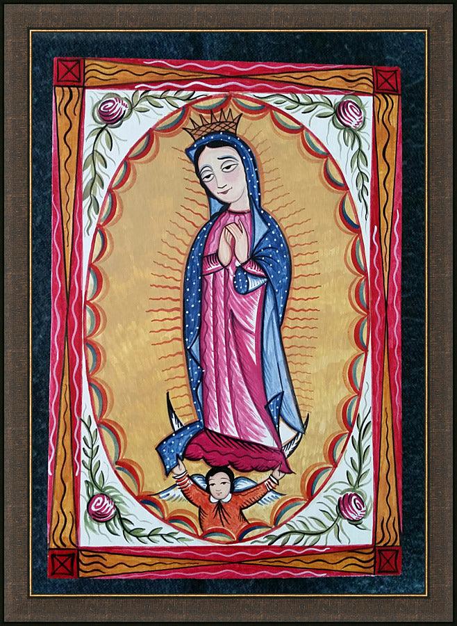 Wall Frame Espresso - Our Lady of Guadalupe by Br. Arturo Olivas, OFS - Trinity Stores