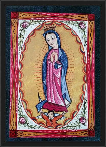 Wall Frame Black - Our Lady of Guadalupe by Br. Arturo Olivas, OFS - Trinity Stores